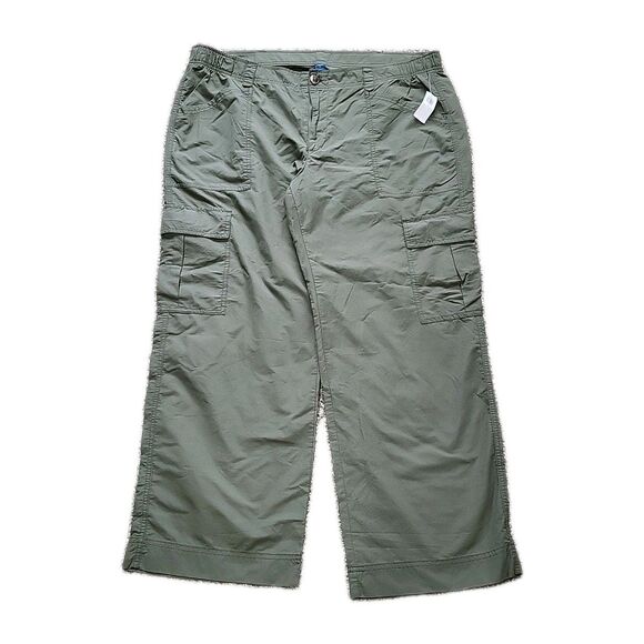 Old Navy Alpine Tundra Green Full Lngth Wide Leg Cargo Pants Women’s Size XL NWT - Picture 4 of 16